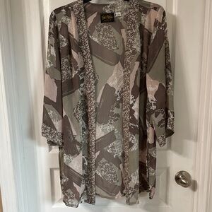Bob Mackie Chic Kimono Cardigan Sz L